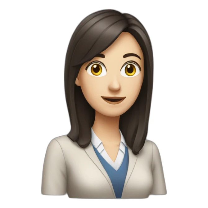 an English female teacher, brunette sticker