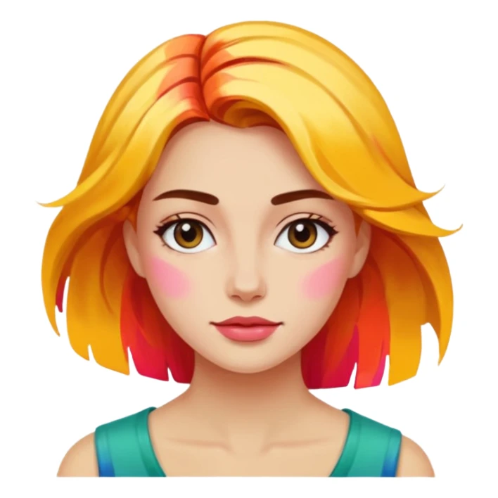 women painting color sticker