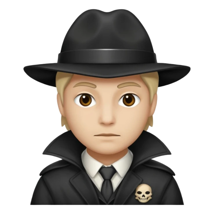 Person wearing a criminal costume sticker