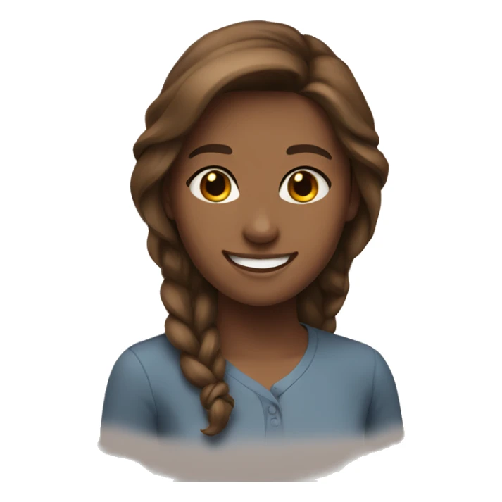 brown-haired girls smiling together sticker