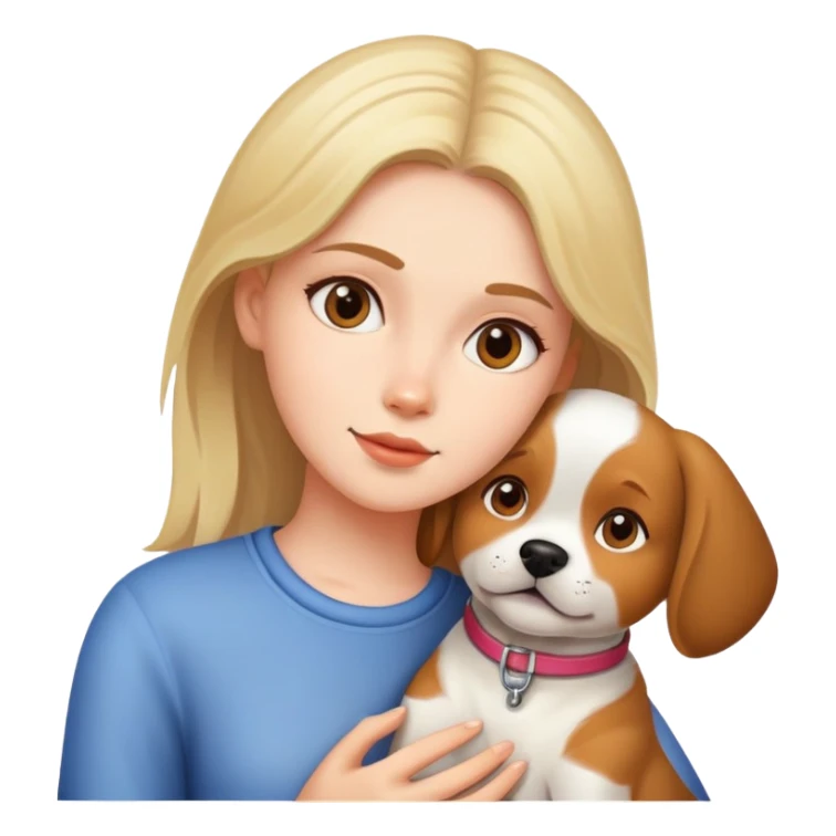 girl with dog sticker
