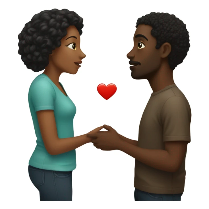 black woman and man kissing  sticker