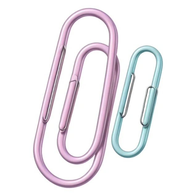 pastel paper clip sticker
