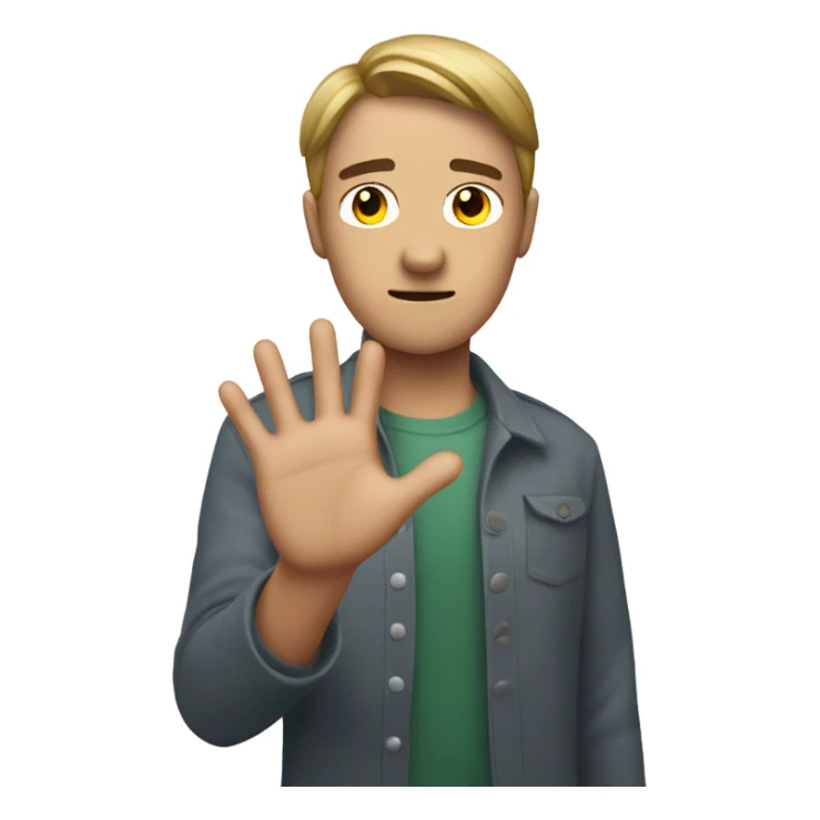 persona haciendo no con las manos sticker