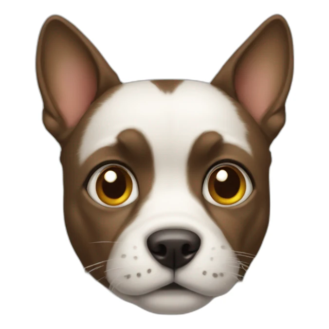 Dog with but face is a cat face  sticker