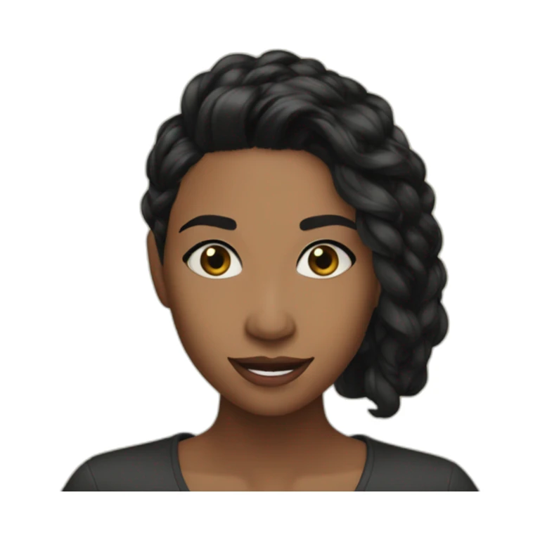 Da'Vine Joy Randolph straight black hair sticker