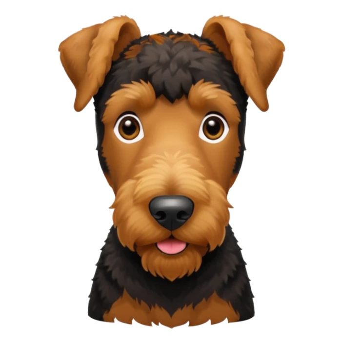 Airedale Terrier dog, Skin Health sticker