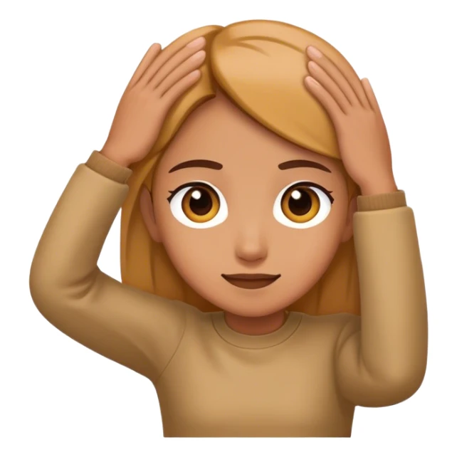 Hand behind ear sticker