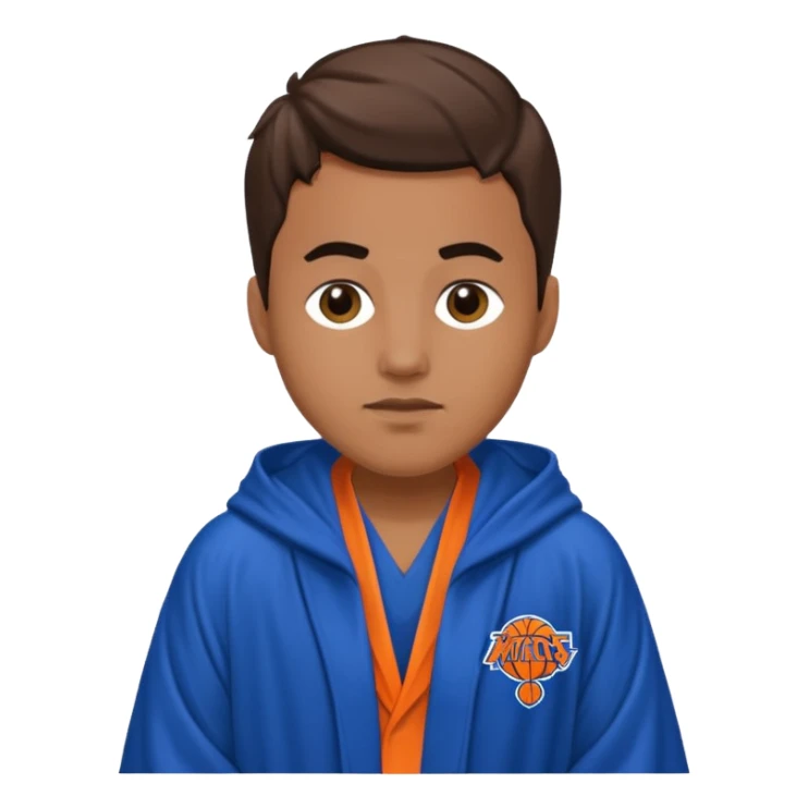 New York Knicks fan in a robe sticker
