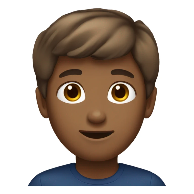 tan boy with brown hair and dark blue eyes sticker