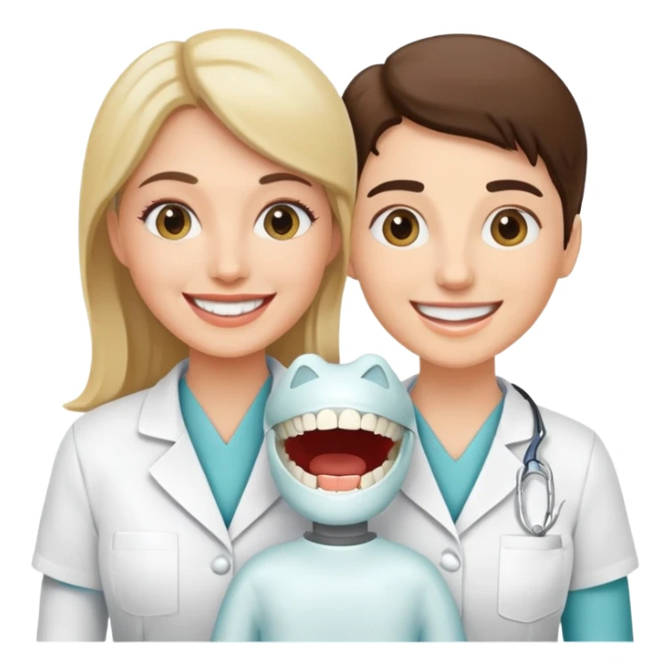 female dentist with patient sticker
