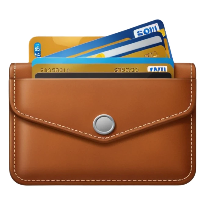 portefeuille avec billet et carte bancaire sticker