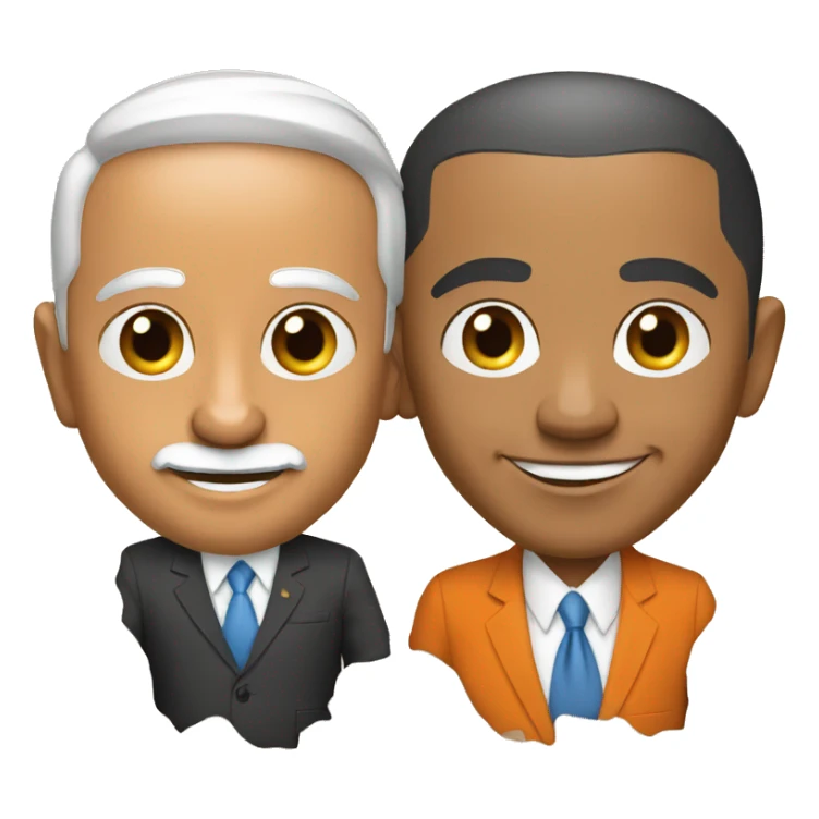 Obama & Narendra Modi as a friend  sticker