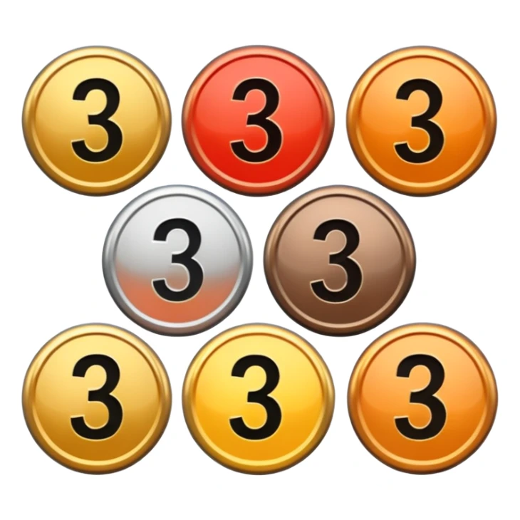 badges for paid subscriptions at different levels with the number 3 sticker