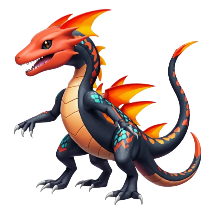 Meloetta-Garchomp-Salandit-Pokémon-Fakémon-fusion-hybrid-creature sticker