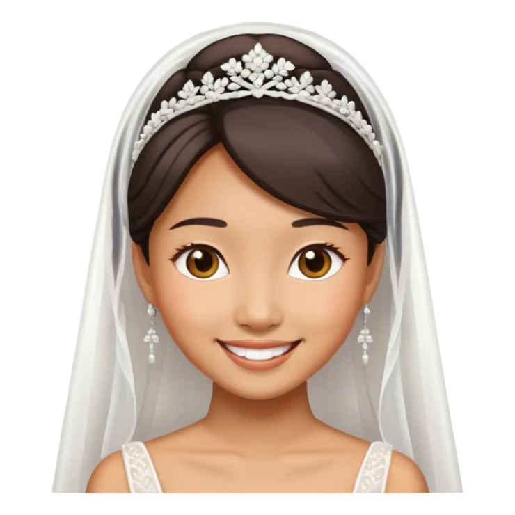 Beautiful Asian girl wedding sticker