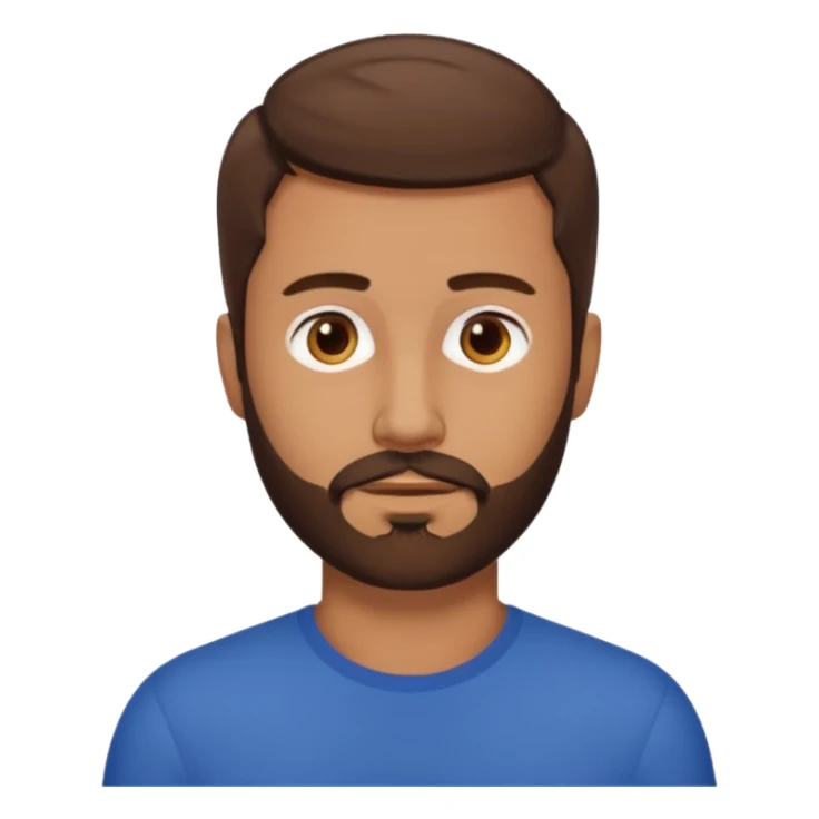 a man with short hair and beard no mustache sticker