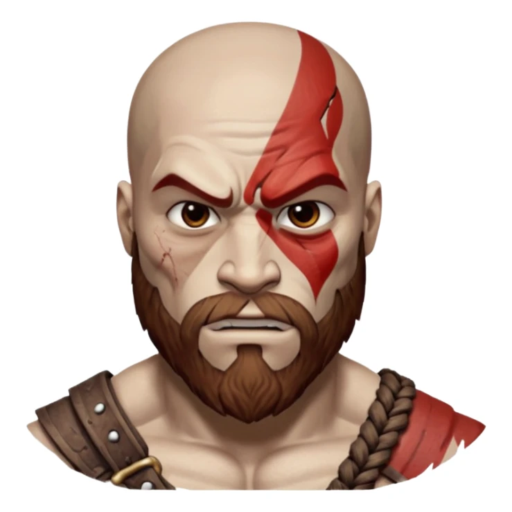 Visage de Kratos du jeu PlayStation sticker
