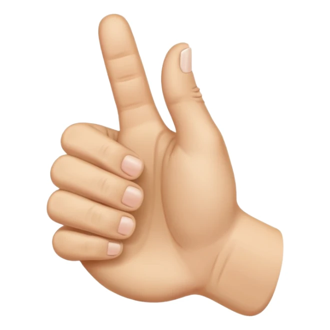a hand with a sixth digit, which is a thumb on the outside of the pinky finger. It is making a thumbs up sign in both the up and down directions sticker