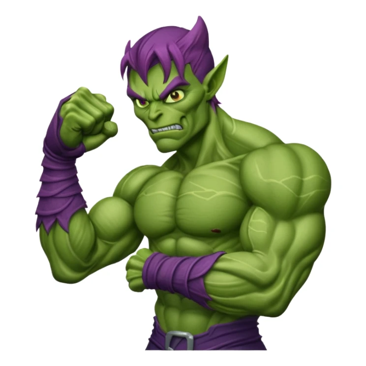 freen goblin muscle arm with fist and forearms sticker