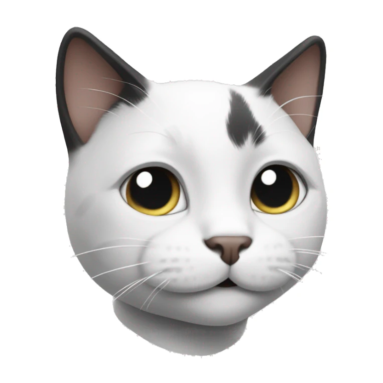 Black and white cat, like Felix smiling  sticker