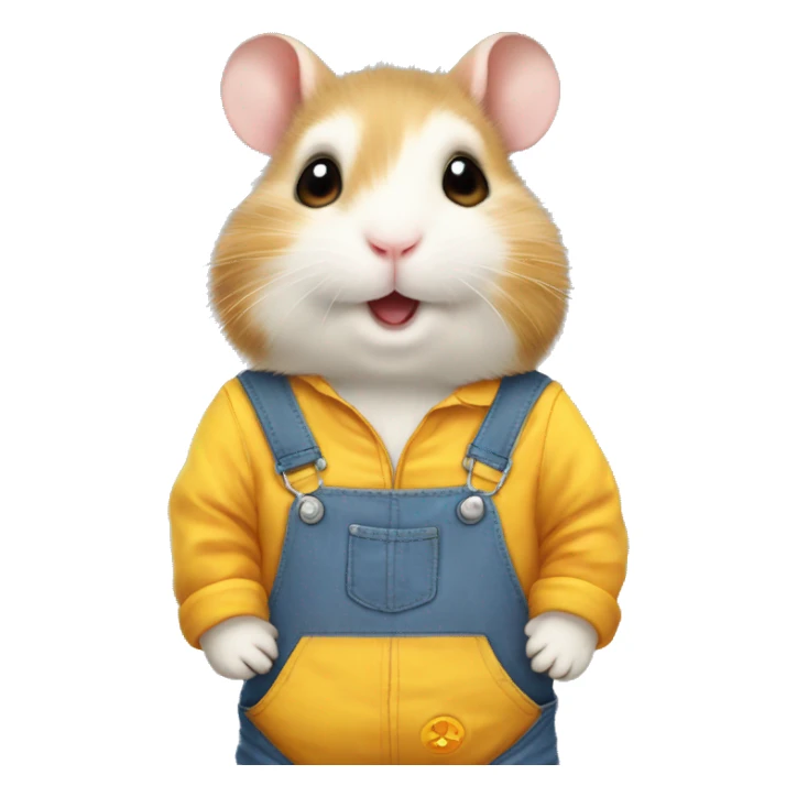hamster in overalls inscription Nanxing sticker