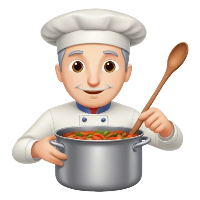Stirring the pot white man ratatouille sticker