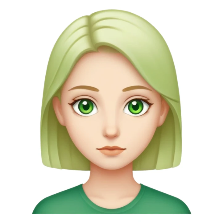 Me with green eyes sticker