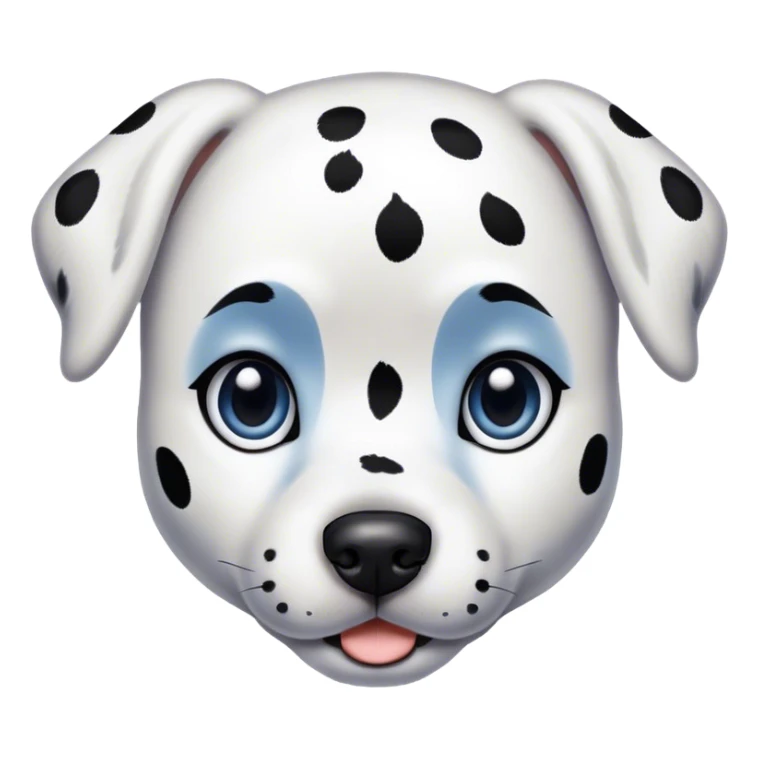 Dalmatian dog one brown eye and one blue eye sticker