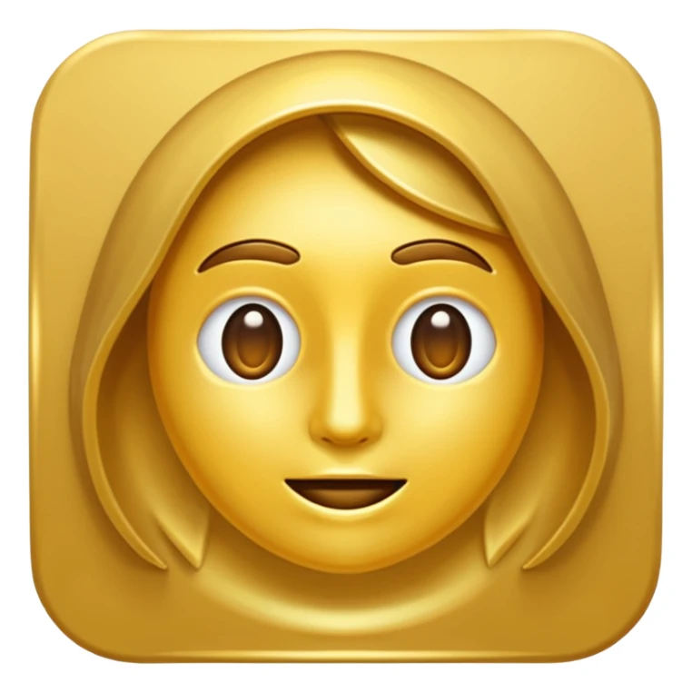 eine goldene schallpaltte, die ein gesicht hat und lächerlt sticker