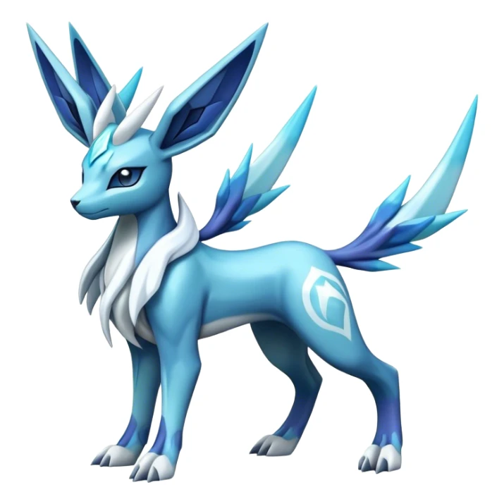 dialga-suicune-Glaceon-hybrid, full body sticker
