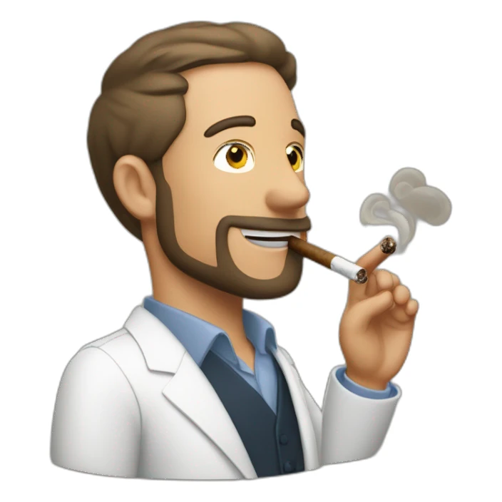 tobi lutke smoking a shopify branded cigar sticker