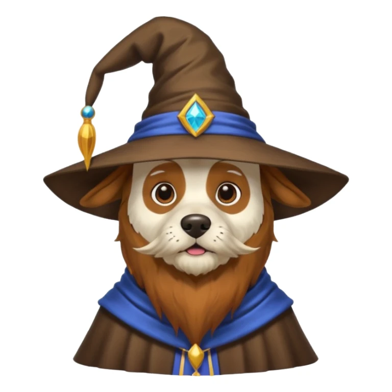 Dog wizard sticker