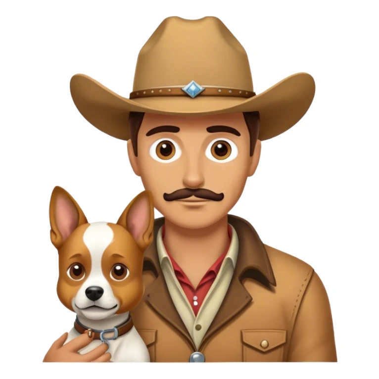 Dog dog dog dog cowboy sticker