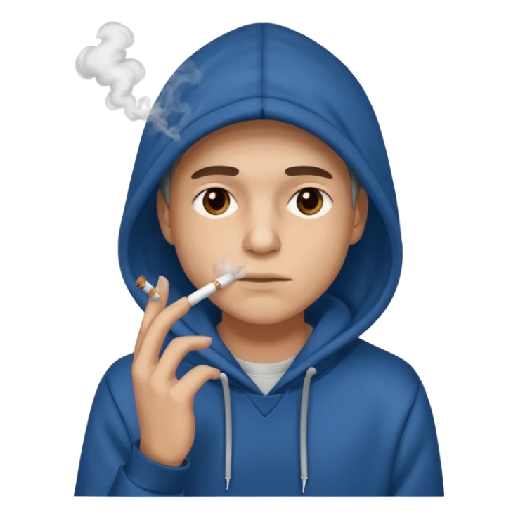 Smoking with a hoodie sticker