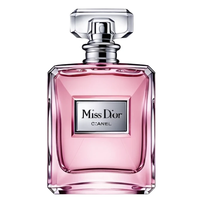 Miss Dior perfume bottle pink glass sticker