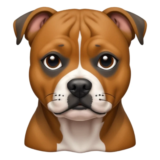 brindle staffordshire bull terrier black snout sticker