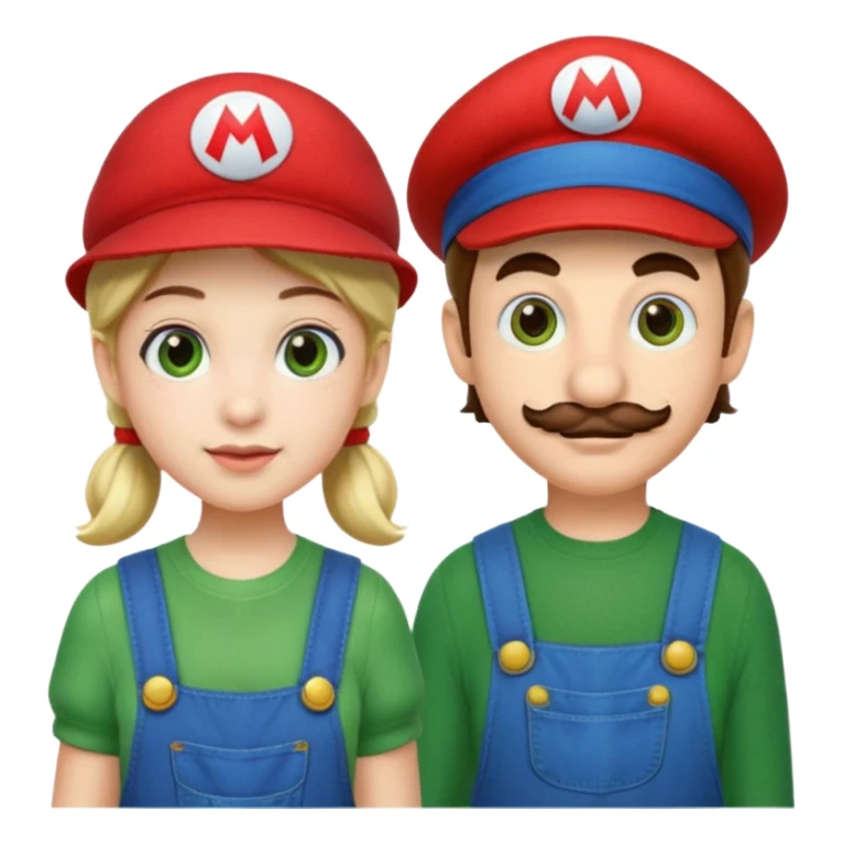 mario and luigi - one is a girl and one is a normal mario bro sticker