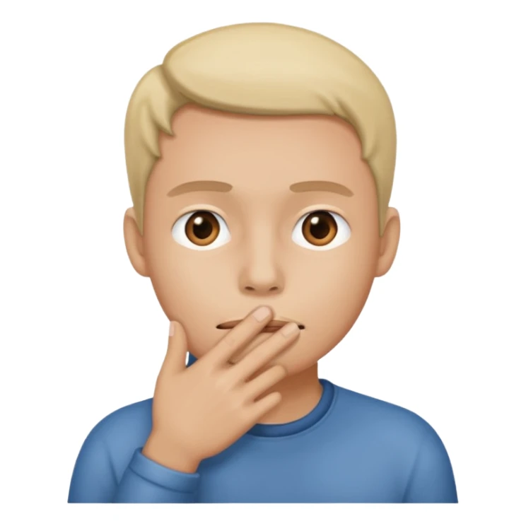 schweigen, hand in front of mouth sticker