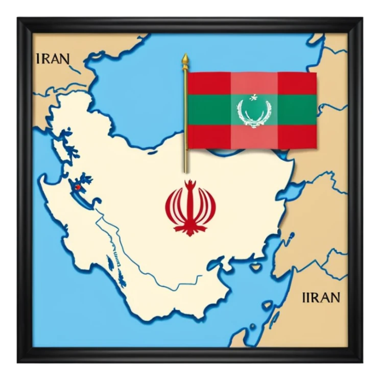 مرز های کشور ایران که روش پرچم پهلوی شاهشنشاهی هست sticker