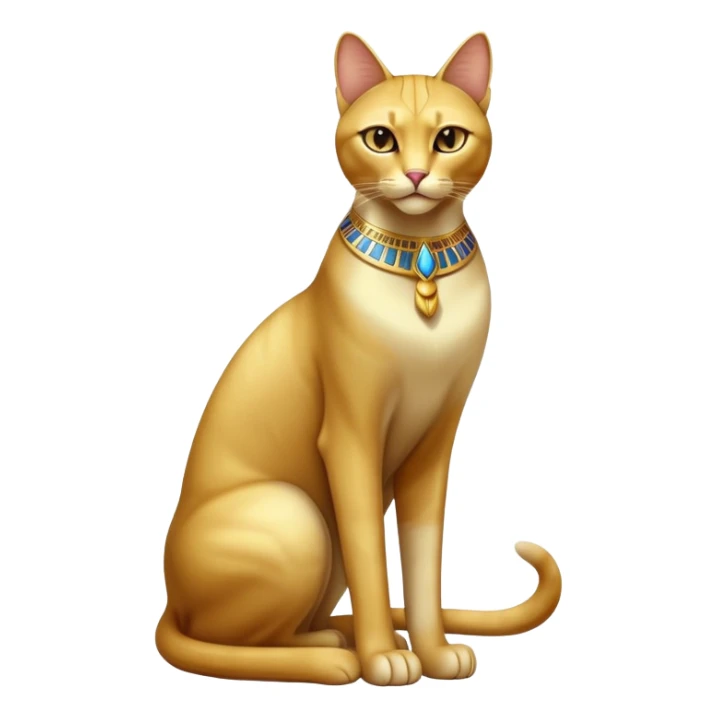 Egyptian cat sitting full body sticker