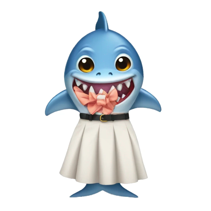 Shark with skirt sticker