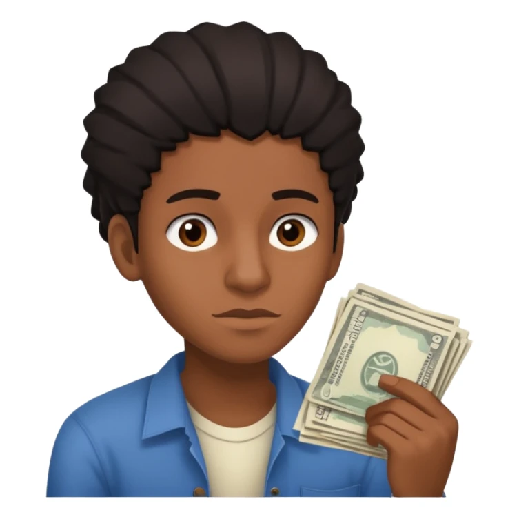 archetype for a young adult: The Precarious-Independent (20-25yr) Dealing with unstable incomes, bills, rent and expenses they have to have full control over finances but often don’t have the flexibility to think about long-term goals. South american or black individual. Remove the money
 sticker