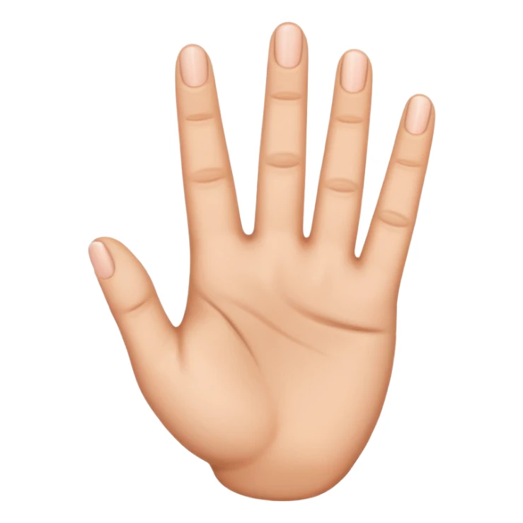 Manos con 3 dedos de un lado y 1 dedo del otro lado sticker