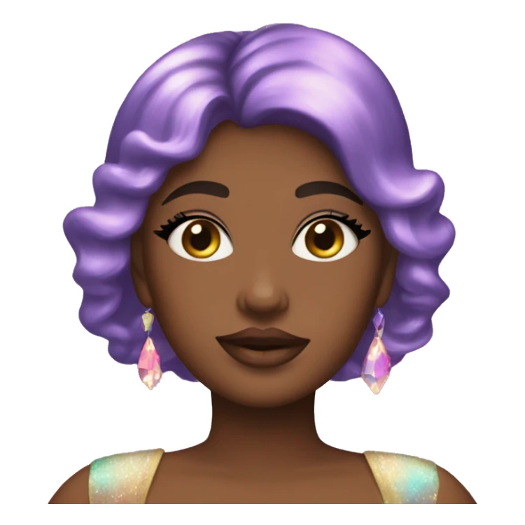 two plus size women, princesses, colorful, shimmer, cute, aesthetic  sticker