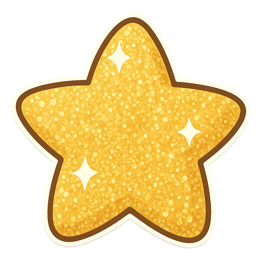 glitter object sticker