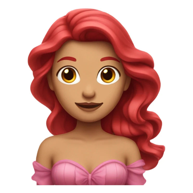 Ariel the little mermaid pink dress sticker