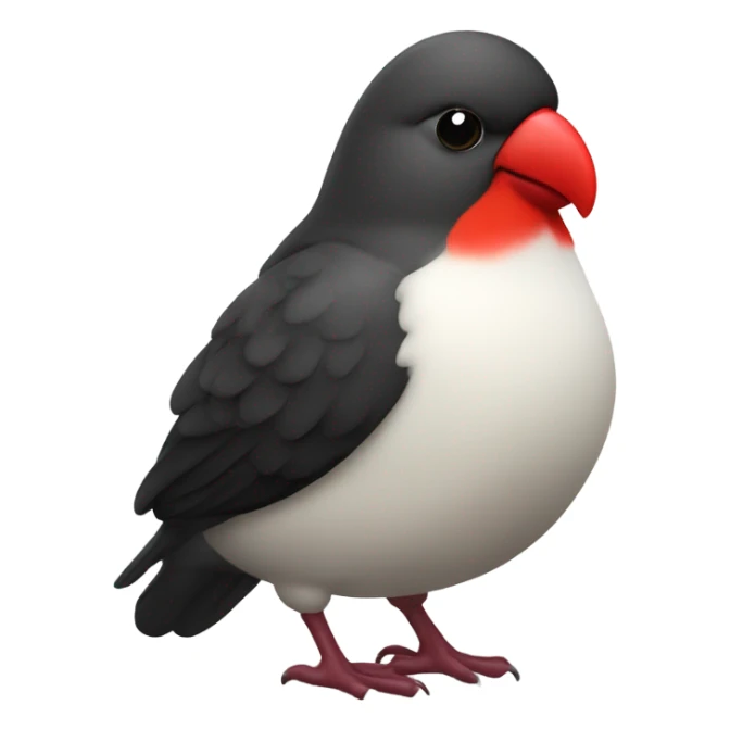 Fat agaporni fischer with red beak sticker