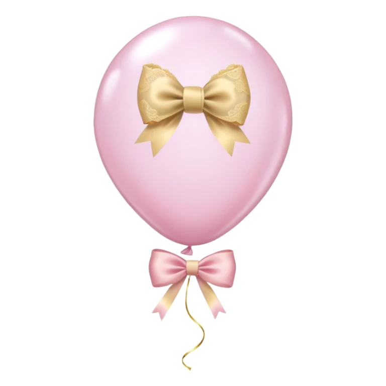 Translocant balloon with golden lace with bow  sticker