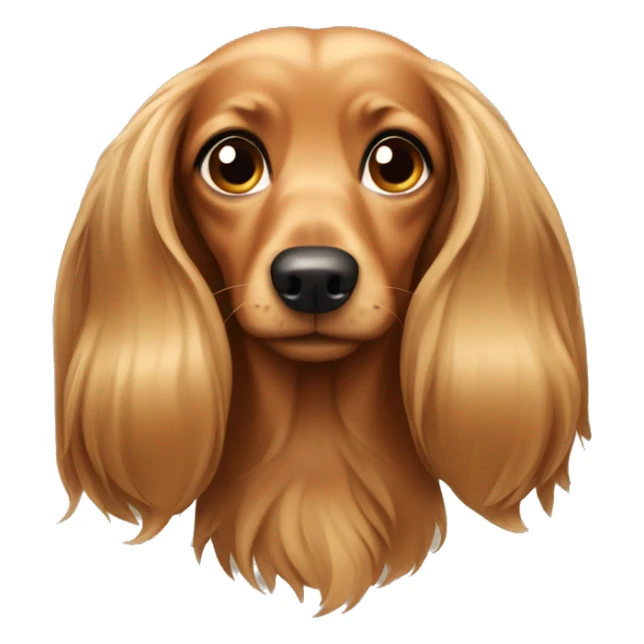 Dachsdog with long hair sticker